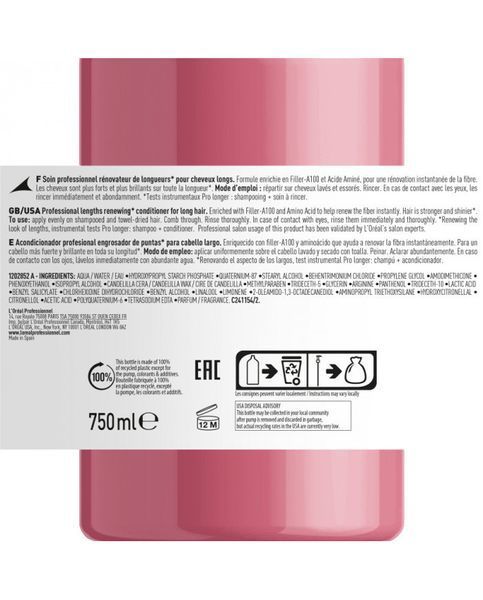 Кондиціонер для відновлення волосся по довжині L'Or&eacute;al Professionnel S&eacute;rie Expert Pro Longer 750 мл 1695202162 фото