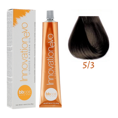 5/3 Крем-краска для волос BBCOS Innovation Evо каштановый светлый золотистый 100 мл 5/3E фото