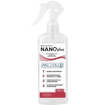 Універсальний дезінфекційний засіб швидкої дії Staleks Pro Nanoplus 250 мл DA-250 фото