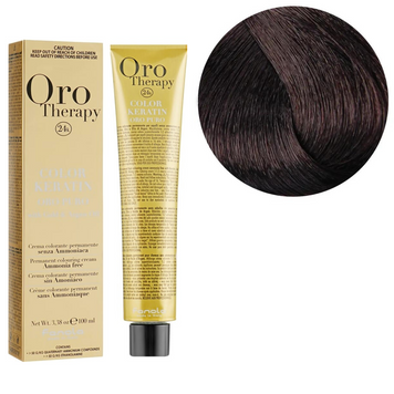 4.5 Крем-фарба Keratin Oro Puro Fanola 100 мл 1557197343 фото