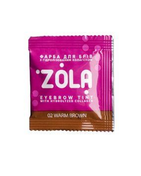 Краска для бровей с коллагеном в саше Zola Eyebrow Tint With Collagen Warm Brown 02 5 мл 1960957665 фото