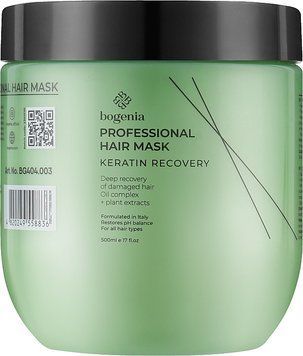 Маска для волосся кератинове відновлення Bogenia Keratin Professional Hair Mask 500 мл 2609238879 фото