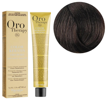 4.14 Крем-фарба Keratin Oro Puro Fanola 100 мл 1557197345 фото
