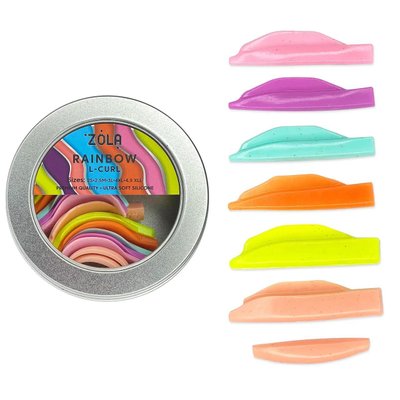 Валики для ламинирования Zola Rainbow L-Curl Pads (2S, 2.5M, 3L, 4XL, 4.5XLL) 05127 фото