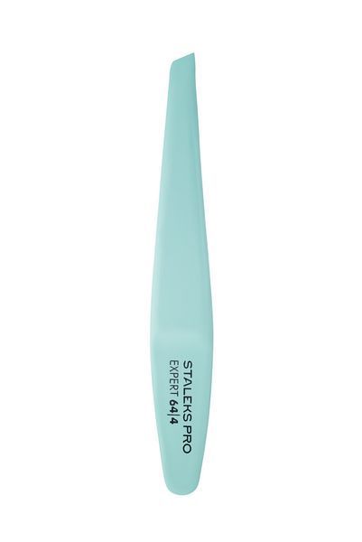 Пінцет для брів Staleks Pro Expert 64 Type 4 голубий TE-64/4 TE-64/4 фото