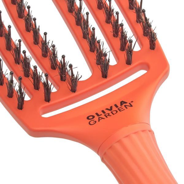 Щітка Olivia Garden для волосся Fingerbrush Care Iconic Boar & Nylon Orange Dream 2742891847 фото