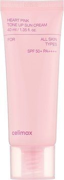 Солнцезащитный крем для сияния кожи Celimax Heart Pink Tone Up Sun Cream 40 мл 2931653625 фото