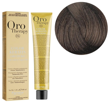 4.0 Крем-фарба Keratin Oro Puro Fanola 100 мл 1557197346 фото