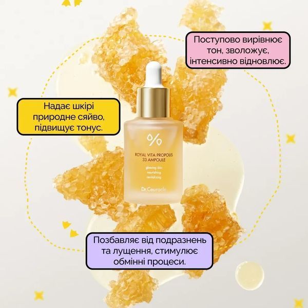 Ампульна сироватка з екстрактом прополісу Dr.Ceuracle Royal Vita Propolis 33 Ampoule 30 мл 2259676392 фото