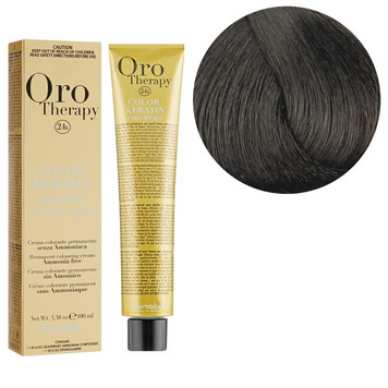 3.0 Крем-фарба Keratin Oro Puro Fanola 100 мл 1557197347 фото