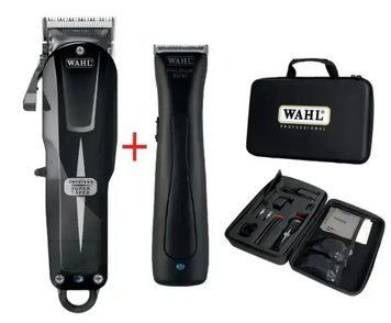 Набір машинок в кейсі Wahl Cordless Combo Super Taper Cordless Black + Beret Stealth 08592-017 фото
