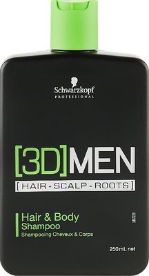 Шампунь чоловічий для волосся і тіла Schwarzkopf Professional [3D] MEN 250 мл 1853313 фото