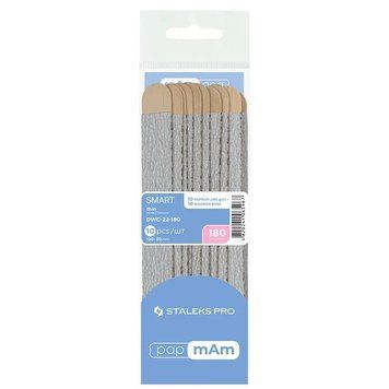 Змінні файли papmAm на дерев'яній основі Staleks Pro Smart 22 180 грит 10 шт DWC-22-180 DWC-22-180 фото