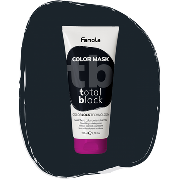 Тонуюча маска для живлення і зволоження Виключно Чорна Fanola Color Mask Total Black 200 мл 1557220113 фото