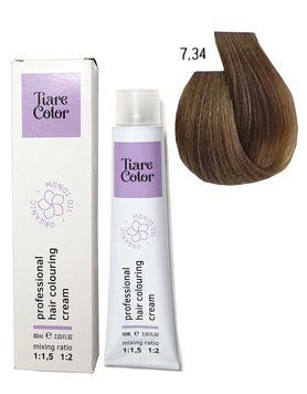 7.34 Крем-краска для волос Tiare Color Hair Colouring Cream 60 мл 1557214257 фото