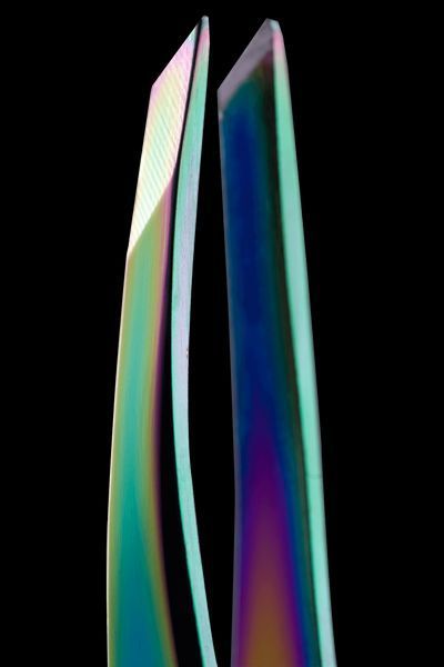 Пінцет скошений професійний для брів Zola Rainbow 05518 фото
