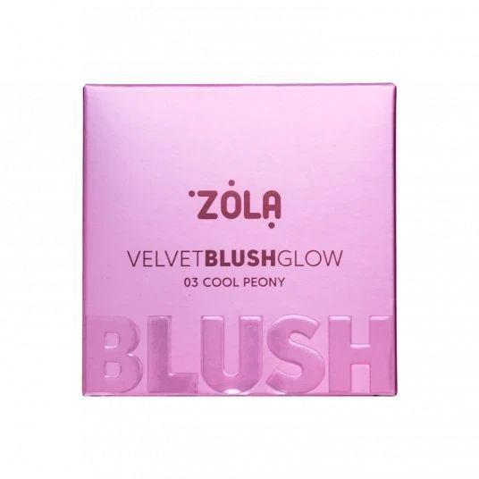 Рум&rsquo;яна Zola Velvet Blush Glow 03 Прохолодна Півонія Cool Peony 8,5 г 2998365993 фото