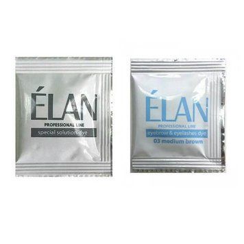 Мини набор для покраски бровей краска + окислитель Elan 03 Medium brown светло-коричневый 1557222156 фото