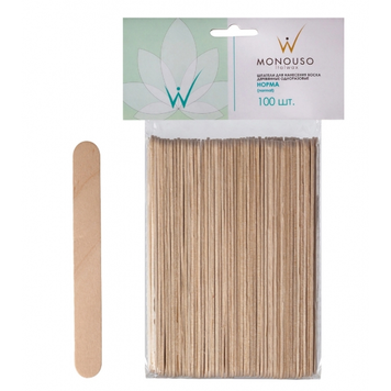 Шпатель деревянный ItalWax в упаковке 19х150 мм 100 шт. D000212 фото