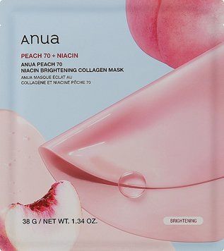 Гідрогелева колагенова маска з ніацинамідом Anua Peach 70 Niacin Brightening Collagen Mask 38 г 2816520366 фото