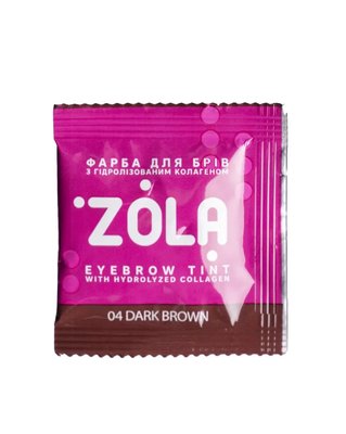 Фарба для брів з колагеном в саше Zola Eyebrow Tint With Collagen Dark Brown 04 5 мл 1960957662 фото