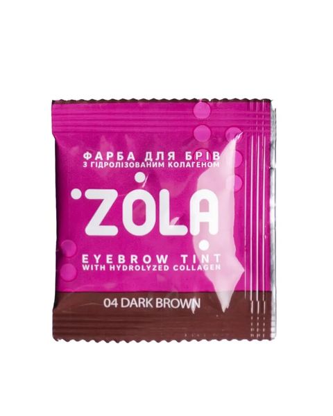Фарба для брів з колагеном в саше Zola Eyebrow Tint With Collagen Dark Brown 04 5 мл 1960957662 фото