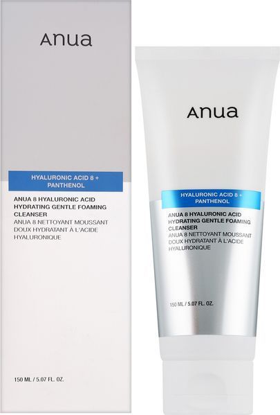 Зволожувальна пінка для вмивання Anua 8 Hyaluronic Acid Hydrating Gentle Foaming Cleanser 150 мл 2861559577 фото