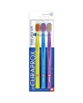Набір зубних щіток Curaprox 5460 Ultra Soft 0,10 мм 3 шт CS5460/3 фото