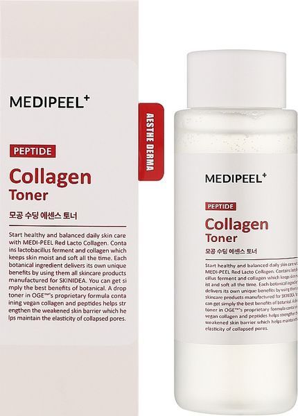 Заспокійливий тонер з колагеном Medi-Peel Red Lacto Collagen Soothing Essence Toner 200 мл 2734494134 фото