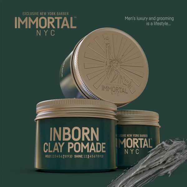Матова глиняна паста для волосся Immortal Master Clay Pomade 100 мл NYC-14 фото