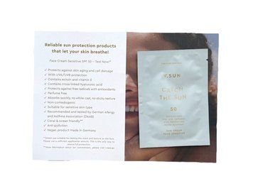 Тестер-сашет V. Sun Sun Cream Face SPF 50 5 мл 2250673737 фото