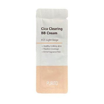 Пробник ВВ крем для обличчя з екстрактом центели Purito Cica Clearing BB Cream 21 Light Beige 2141910809 фото