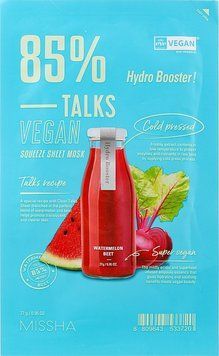 Увлажняющая тканевая маска Missha Talks Vegan Squeeze Sheet Mask Hydro Booster 27 г 1942384767 фото