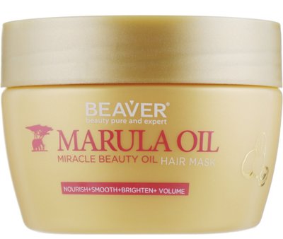 Маска для глибокого живлення пошкодженого волосся з маслом марули Beaver Mask Marula Oil 250 мл 220147202 фото