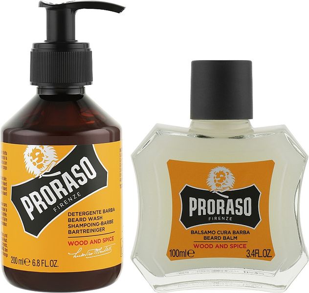 Подарунковий набір для гоління Proraso (шампунь та бальзам Wood & Spice) 1942385165 фото