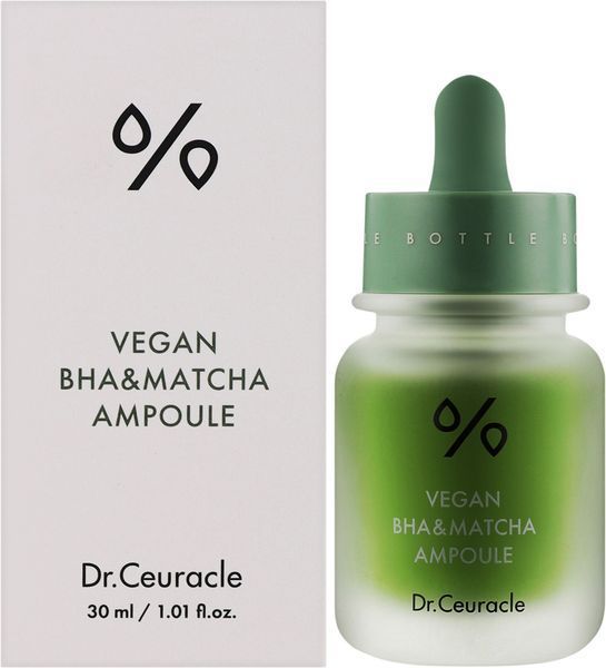 Ампульна сироватка з BHA кислотою та екстрактом матчa Dr.Ceuracle Vegan BHA & Matcha Ampoule 30 мл 2576387368 фото