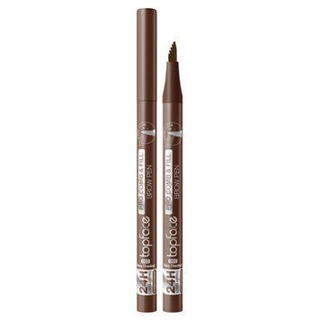 Маркер для брів Topface Pro Comb & Fill Brow Pen 02 Deep Chestnut 1 мл 3140896090 фото