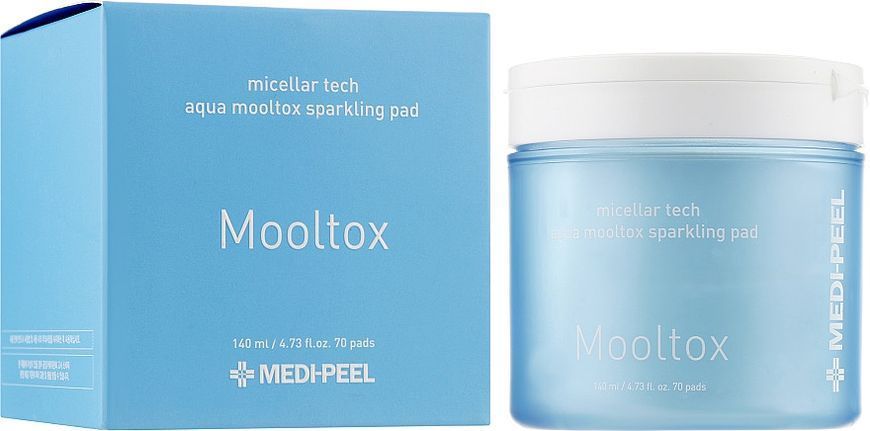 Пилинг-педы для увлажнения и очищения лица Medi-Peel Aqua Mooltox Sparkling Pad 70 шт 2816520380 фото