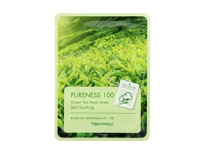 Маска тканевая успокаивающая с экстрактом зеленого чая Tony Moly Pureness 100 Green Tea Mask Sheet 2144190450 фото